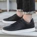 Business Casual Men's Shoes - Vintage Tan Leather Sneakers With White Rubber Sole, Smart Comfort Footwear For Work & Weekend_vogvips.com