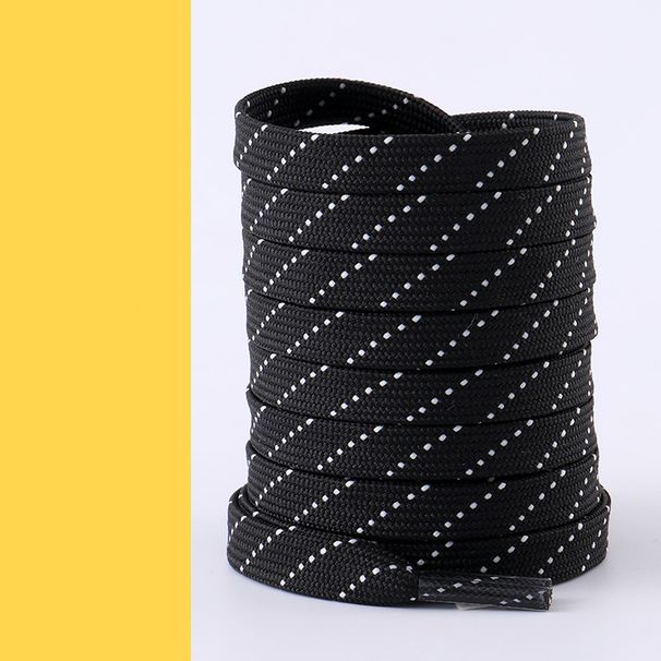 Shoe Accessories 8MM sports shoelaces black and white cross basketball casual board shoes flat running shoelaces rope_vogvips.com
