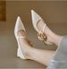 French Pointed Flower Coarse Follow-up Shoes For Women, New Gentle And Shallow Mouthed Mary Jane Shoes, Versatile And Fashionable Temperament_vogvips.com