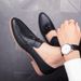 Euro Step Summer British Style Slip-On Tassel For Men Korean Version Height-Increasing Carved Brogue Men's Trendy Business Leather_vogvips.com