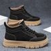 Martin Boots For Men, Autumn Thick-soled Height-increasing Trendy Casual Work Boots, Outdoor Non-slip Wear-resistant_vogvips.com
