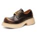 ShoeVault Chunky Derby For Men Women, Trendy Thick-Soled Height-Increasing Leather Casual Couple's Shoes, Versatile Autumn And_vogvips.com