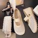 Mesh Hollow Single Shoes Fairy Fairy Style Temperament Shallow Mouth Flat Sole Single Shoes Fishing Net Shoes_vogvips.com