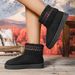 Winter New Style Fleece And Thickened Warm Short-top Snow Boots For Casual Women_vogvips.com