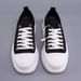 The Black And White Canvas Sponge Shoes Can Be Worn All Year Round. The Thick-soled Ones Show Your Proportion And Are Suitable For Both Men And Women_vogvips.com