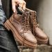 European Warm Series Men's Martin British Style Black Work Height Increasing Safety Shoes Desert Yellow Boots Men_vogvips.com