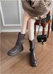 Two Wear Short Boots For Women With Autumn And Winter Martin Boots Thick Heel Round Head British Style Western Cowboy Boots_vogvips.com