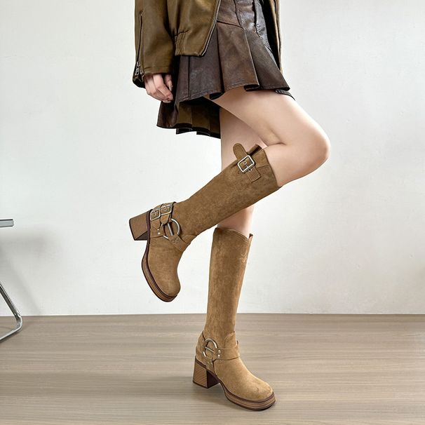 Western Cowboy Melard Stacked Internal Height Increase Over-the-Knee Long Riding Boots High Heel Slimming_vogvips.com