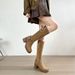 Western Cowboy Melard Stacked Internal Height Increase Over-the-Knee Long Riding Boots High Heel Slimming_vogvips.com