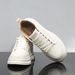 Men's Casual Sneakers Fashion Chunky White Shoes Platform Lace-Up Breathable Comfortable Daily Wear Effortless Versatility_vogvips.com