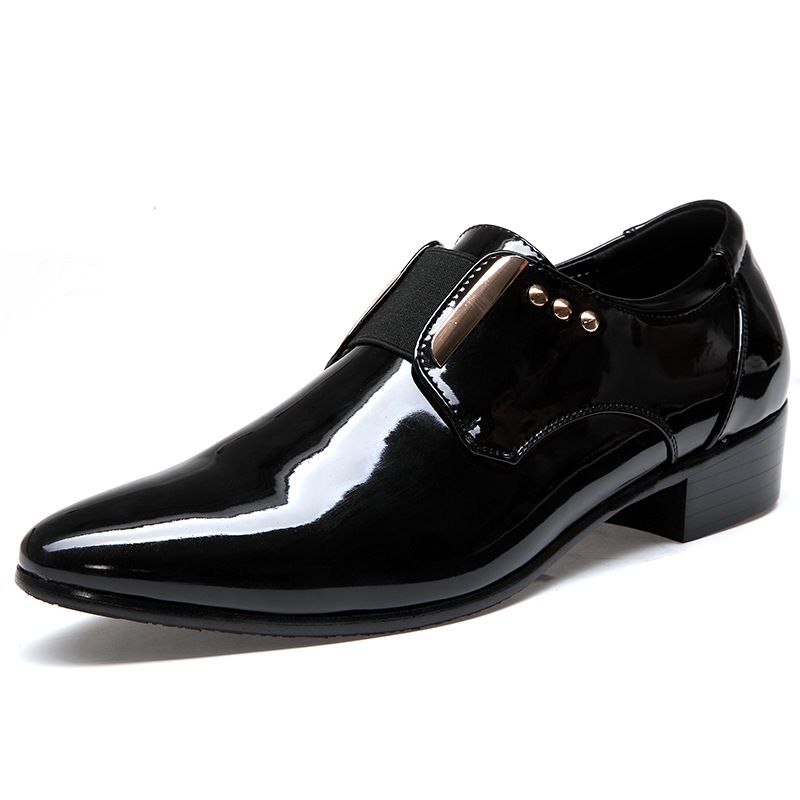 Unbeatable Quality Business Lacquer 2025 Autumn/Winter Men's New Pointed Toe Slippery Low Top Formal Dress Large Size Leather Shoes_vogvips.com