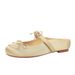 1633-1 French Satin Bowknot Strap Shallow Mouth Closed Half Slippers Women Hollow Out Hidden Heel Round Toe Sandals_vogvips.com