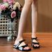 Gentle Bows Polka Dot Open Toe Flip Flops Summer New With Skirt Fairy Style Beautiful Cool Slippers_vogvips.com