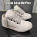 Women's High Top Casual Sneakers Thick Sole Side Zipper Lace-Up Height Increasing Trendy Versatile Shoes_vogvips.com