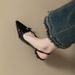 French Pointed Patent Leather Closed-Toe Sandals For Women Summer 2024 Top Quality New Fairy Style Retro Versatile Thin Heel_vogvips.com