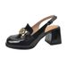 Women’s Shoes Mary Jane Fat Feet Wide Feet Women's Shoes Closed Toe Sandals Thick Heels British Style Large Size High Heels Women_vogvips.com