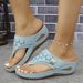 Summer New Style Thick Soled Flip Flops Casual Hollowed Out Toe Thong Metal Plus Size Sandals Size 45_vogvips.com
