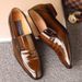 Men's business leather shoes British formal low top office Leather wedding men's shoes_vogvips.com