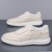 Top Layer Cowhide 2025 Autumn New Casual Genuine Leather Breathable White Sneakers Trendy Men's Shoes_vogvips.com