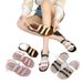 European And American Fashion Chunky Heel Summer Flat For Women, Open-toe Creative Double-strap Sandals, Dopamine Beach_vogvips.com