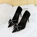 9511-H7 European And American Sexy Nightclub Ultra-high Heel Women's Shoes, Stiletto Heel, Suede, Shallow Mouth, Pointed_vogvips.com