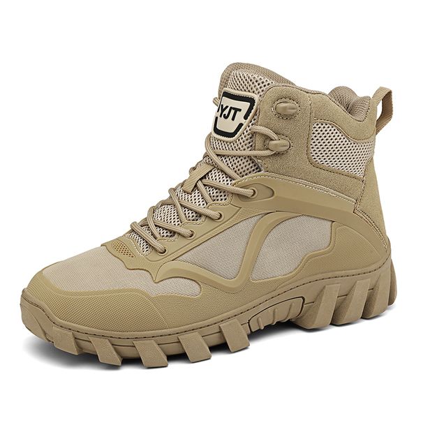 High-top Boots Men OutdoorAnti-slip Lace-upThick-soled Durable Ankle Boots Men Casual ComfortableBreathable Hiking Shoes Me_vogvips.com