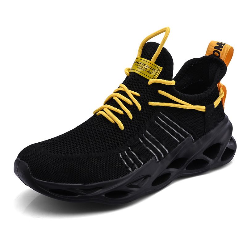 Cross-border Plus-size Men's Light Luxury Trendy Lightweight Breathable Fly-knit Running Shoes, New Mesh Casual Sports_vogvips.com