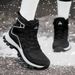Winter Snow Boots Women High-top Outdoor Warm Solid-color Outdoor Shoes Women Anti-slip Wear-resistant Casual Ankle Boots Women_vogvips.com