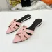 New Tribute Woven Mules Sandals Slippers Slides Heeled Flat Heels Pointed Toe Cap Women's Luxury Designers Patent_vogvips.com