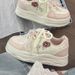 Soft Fluffy Thick-soled White Sneakers For Women, 2026 Autumn New Style, Cute And Unique Versatile Casual Sports Shoes_vogvips.com