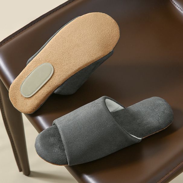 Spring And Summer Japanese Style Indoor Home Silent Soft Sole Open Toe Non-Slip Floor Maternity Cotton Slippers For Men And Women_vogvips.com
