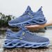 Breathable Mesh Men's Casual Sneakers - Lightweight Comfortable Walking Shoes For Running, Gym & Daily Wear (Blue/Beige/Black)_vogvips.com