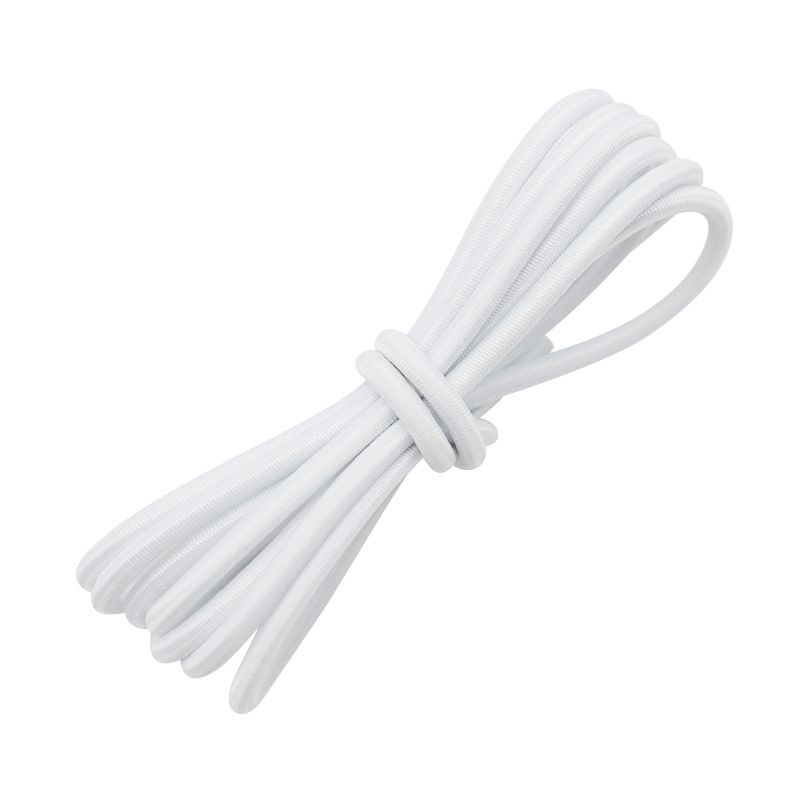 Solid Color Latex High Stretch Round Elastic Rope LACES 2.5mm Wide_vogvips.com
