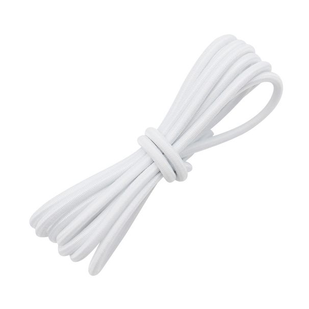 Solid Color Latex High Stretch Round Elastic Rope LACES 2.5mm Wide_vogvips.com