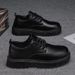 2025 New Autumn Men's Leather Black Formal Business Youth British Style Casual Versatile Work Shoes For Men_vogvips.com