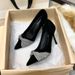 Black Bow Rhinestone Design Super High Heels Spring Summer 2025, Not Tiring For Feet, Pointed And Slim Heels, Versatile_vogvips.com