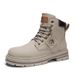 European Warm Series Seven-Hole Four-Color Yellow Men's Trendy Lace-Up Martin Boots High-Top Color-Washed Chunky Shoes_vogvips.com