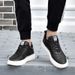 Men's Shoes Flat Bottom Non-slip Simple Little White Shoes Round Head Lace-up Platform Casual Board Shoes Men_vogvips.com