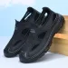 Men's Summer Breathable Mesh Sandals Water Outdoor Casual Beach Slip-On Comfortable PU Bottom Grid Lined Shoes_vogvips.com
