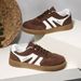 Casual Flat Running Sneakers Large Size Women's Shoes Comfortable And Lightweight Retro College Style_vogvips.com