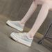 Little White Shoes Women's Platform Sports Shoes Women's Casual Versatile Board Shoes Women's Single Shoes_vogvips.com