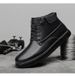 First Layer Cowhide Martin Boots Men's Genuine Leather High-top Casual Board Shoes Thick-soled Velvet Thermal Cotton Boots Medium Tube_vogvips.com