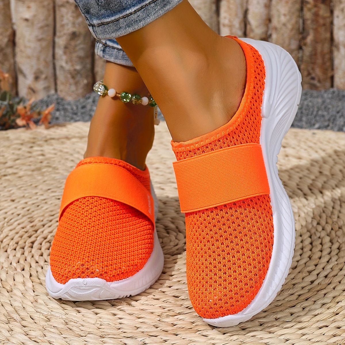 Women's Summer Indoor Casual Breathable Mesh Slip On Shoes Soft Sole Comfortable Easy To Wear_vogvips.com