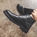Martin Boots Men's High-top Shoes Medium-top Short Boots Outdoor Men's Boots Heightening Medium Tube Chelsea Boots Men_vogvips.com