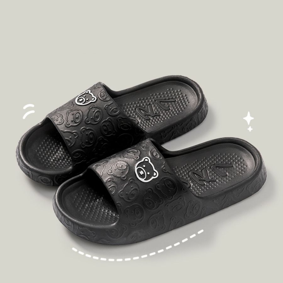 Summer Women Casual Slippers Cute Bear Indoor Soft Sole Outdoor Non-slip Air Cushion Lightness Men Fashion Flat Shoes_vogvips.com