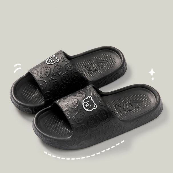 Summer Women Casual Slippers Cute Bear Indoor Soft Sole Outdoor Non-slip Air Cushion Lightness Men Fashion Flat Shoes_vogvips.com