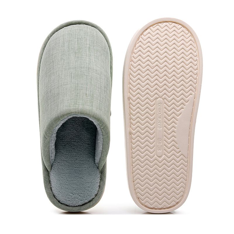 Cotton Slippers Plush Home With Warm And Non Slip Soft Bottom For Both Men And Women_vogvips.com