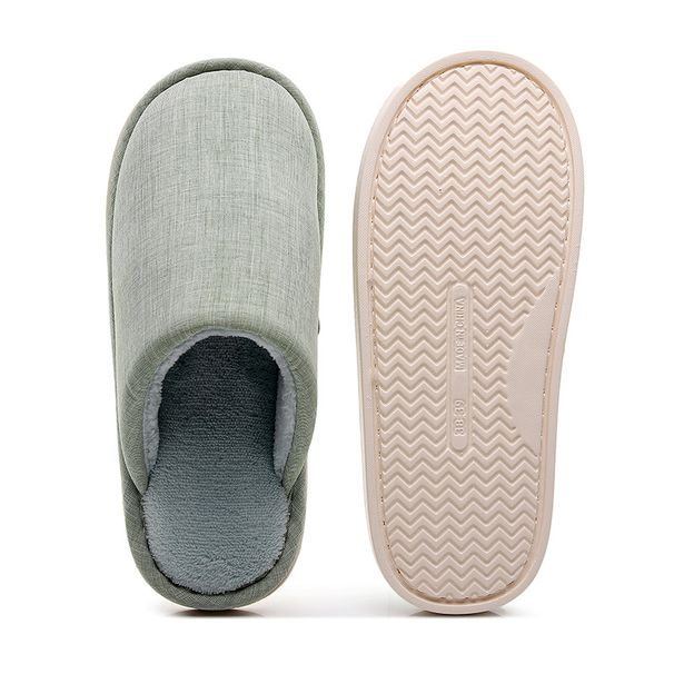 Cotton Slippers Plush Home With Warm And Non Slip Soft Bottom For Both Men And Women_vogvips.com