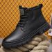Men's Shoes Genuine Leather 2025 New Work Boots Retro American British Style Men's High Top Trendy Leather Boots_vogvips.com