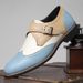 .Men's Business Formal Casual Leather Shoes With Brocade Embossing - Large Size - Fashionable And Versatile Men's Shoes_vogvips.com